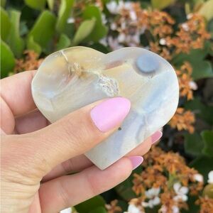 Flower Agate Crystal Heart Carving Select The Piece You Want!